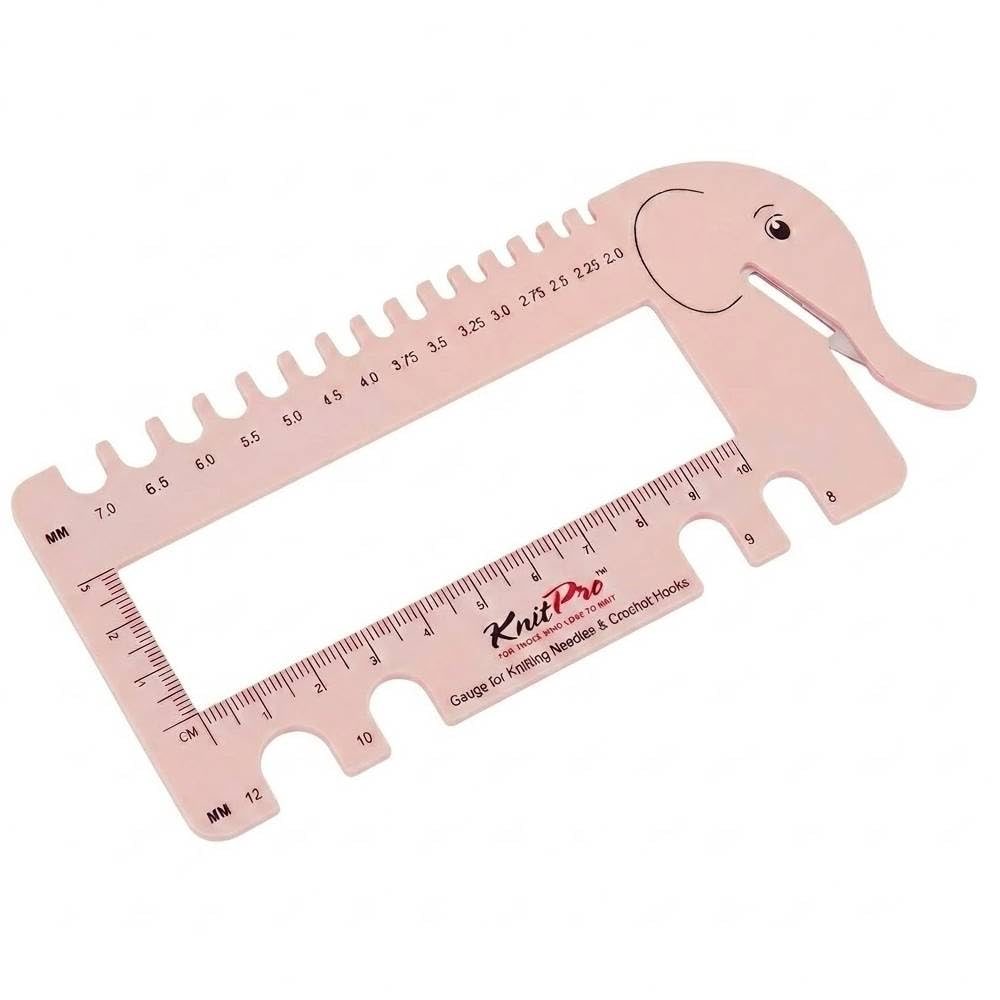 KnitPro Needle & Crochet View Sizer with Yarn Cutter-Blush, 30 x 35 x 30 cm