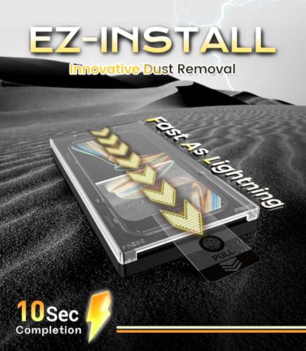 Image of EZ-GLAZ-2 Pack Matte Screen Protectors for iPhone 14 - Easy Installation Box, ENE-Absorbing PET Film, Anti-Glare, Matte Finish, Smooth Touch, Enhanced Sunlight Readability