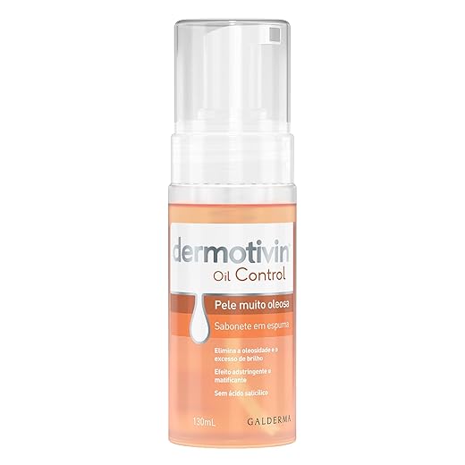 Dermotivin Espuma De Limpeza Facial Pele Oleosa Oil Control 130ml