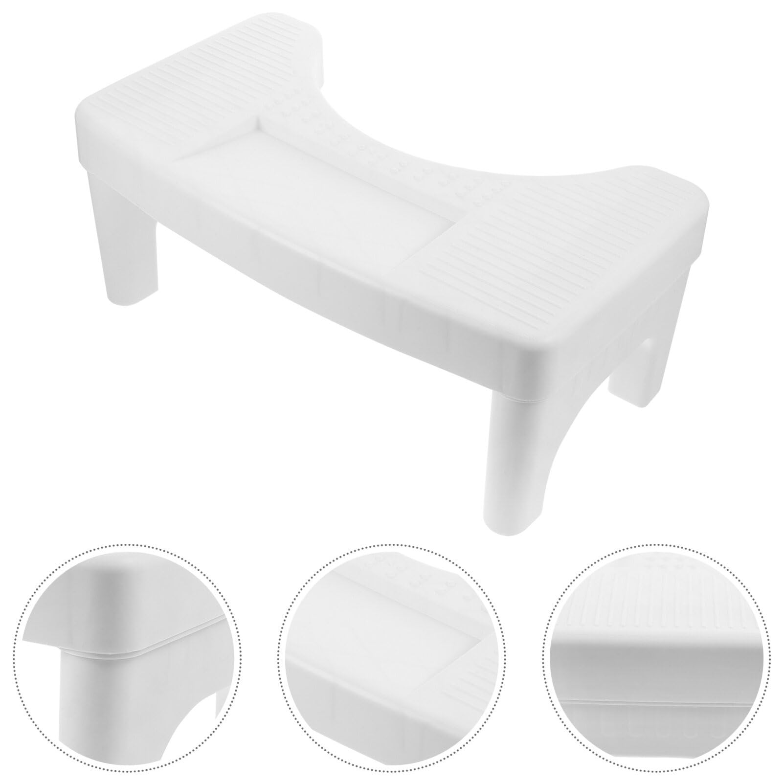 Healvian Sgabellino per Wc in Sgabello da Bagno per Adulti Poggiapiedi Antiscivolo Design Minimalista Facile da Pulire e Robusto