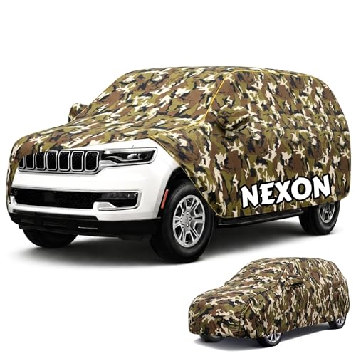 Image of Perfect Waterproof Car Cover Custom fit for Nexon Cover (All Models & Varrient) 2021-2026 | 6 Layers All Weather Waterproof Sun Rain UV Dust Protection Outdoor Indoor Full Car Covers - Jungle