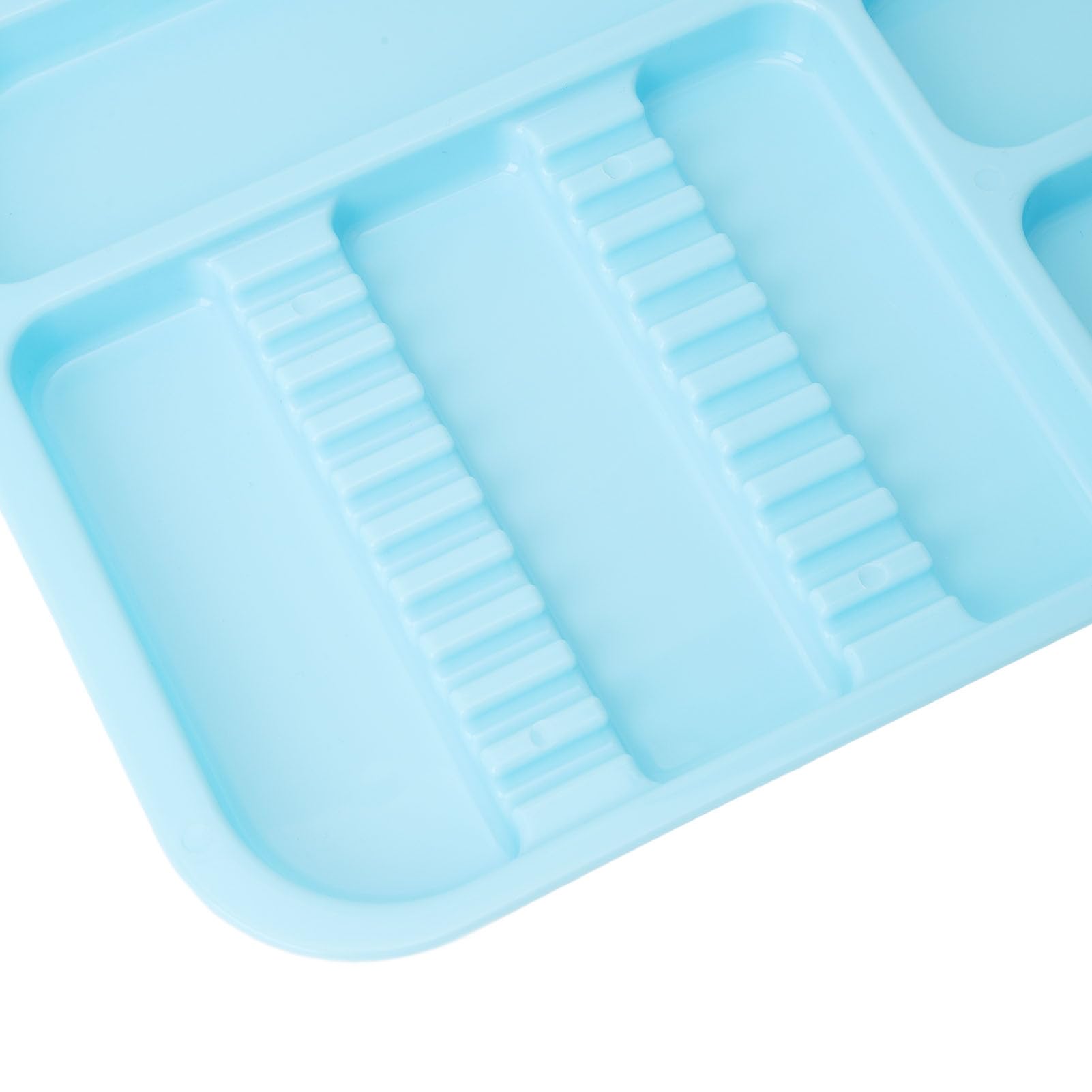 Pongnas Plateau pour Instruments Bucco-dentaires, Support en Plastique, Compartiment séparé Bleu pour les Professionnels de la santé Bucco-dentaire