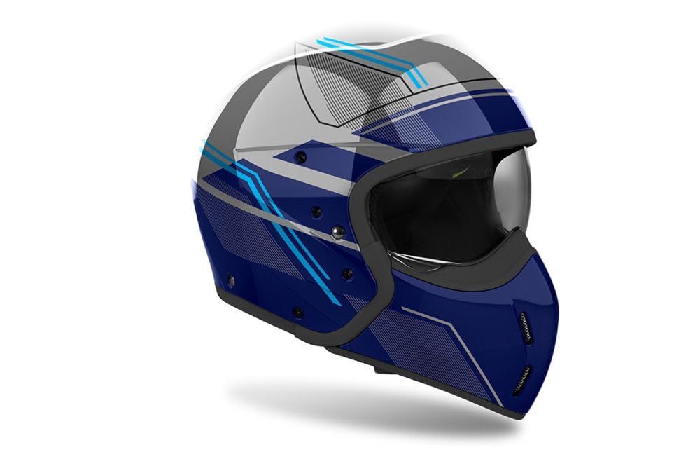 AIROH J 110 SLIM BLUE GLOSS XS