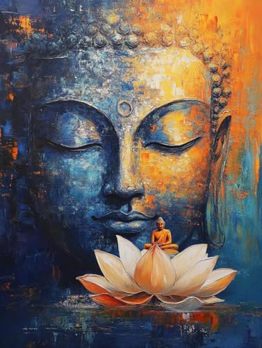 Anmiong Pintar por Numeros Adultos Orquídea, DIY Painting by Numbers Kits Religión, Cuadros para Pintar por Numeros Pinturas Acrilicos, Decoración para el Hogar 40x50 cm Sin Marco-#223k