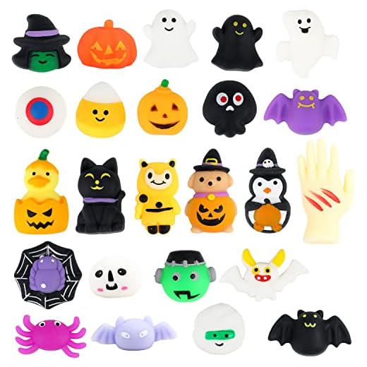24 Halloween Squishy Toys Stress Relievers