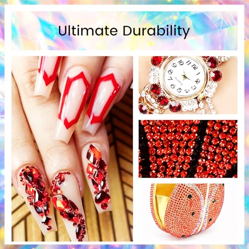 Image of Novani Rhinestones 288pcs Glass Rhinestones Crystal Flatback Gemstones for Crafts Nails Makeup Bags and Shoes Decoration(SS30, Hyacinth)