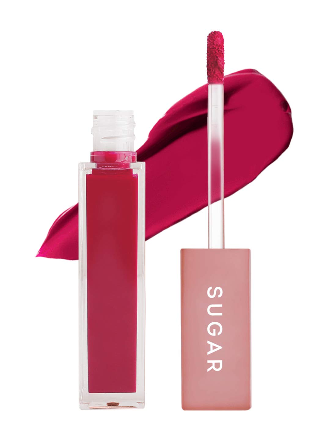 SUGAR Cosmetics Mettle Matte Liquid Lipstick For Women | Highly Pigmented | Transferproof & Long Lasting |7Ml - 12 Talitha (Bright Magenta With Red Undertones)