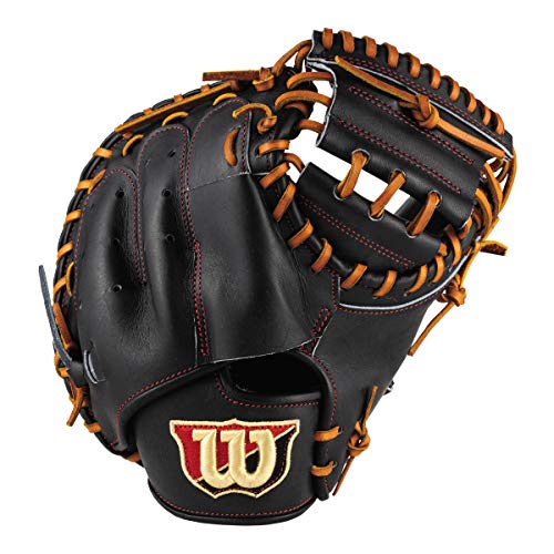 Wilson 野球 トレーニング用ミット 硬式用 Try Hard  捕手用 2B型 ブラック WTAHTG2BZ90 日本製