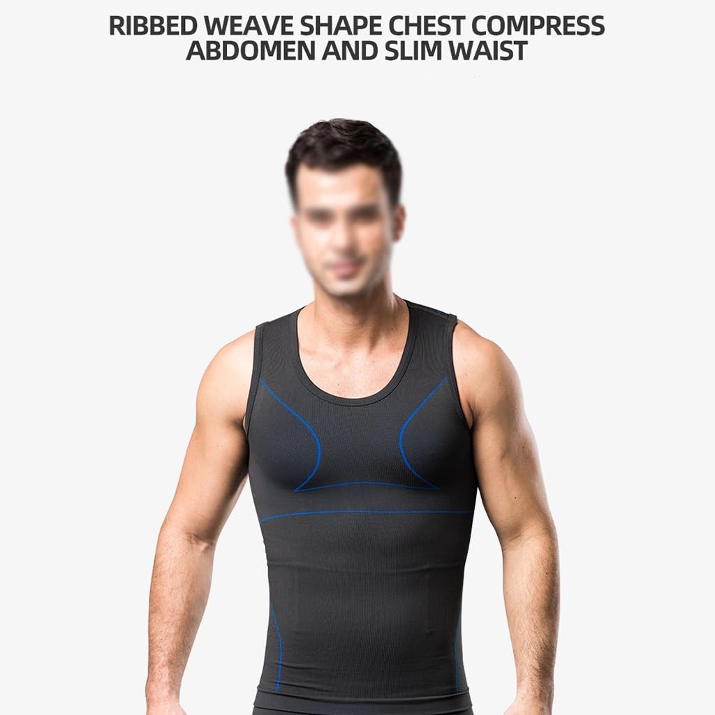 HLTYGWX Nahtloser Body zur Bauchkontrolle, formender Body für Herren, Taillentrainer, Shapewear, Tanktop in Übergröße
