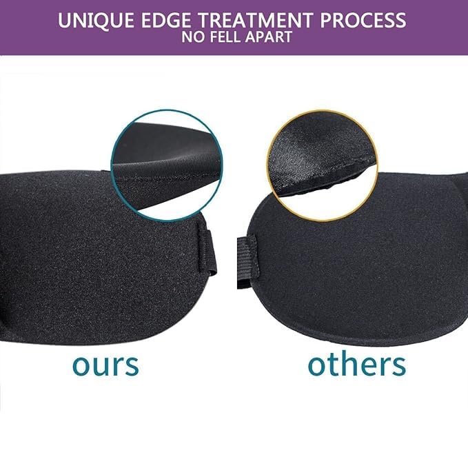 Image of Hiver Mulberry Silk Eye Mask, Super Smooth Sleep Mask and Blind Fold Eye Shade(Black) (Maroon)