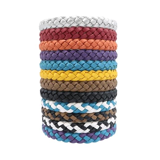 Pandiui23 12 Pulseras Antimosquitos, Pulsera Repelente de Mosquitos para niños y Adultos (A)