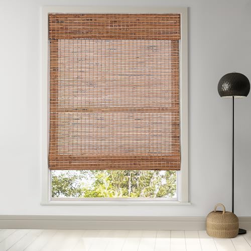 LazBlinds Cordless Bamboo Roman Shades for Windows,...