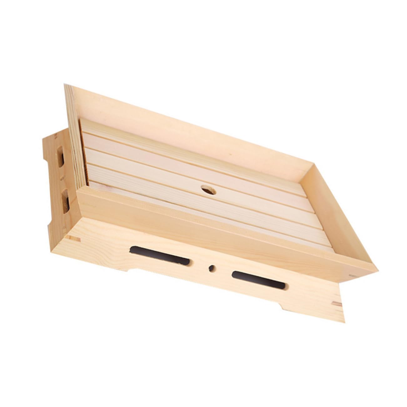Ciieeo Wooden Sushi Tray Japanese Style Serving Plate Double Sided Sushi Dish for Sashimi Vegetables Appetizers Food Service Dish Housewarming