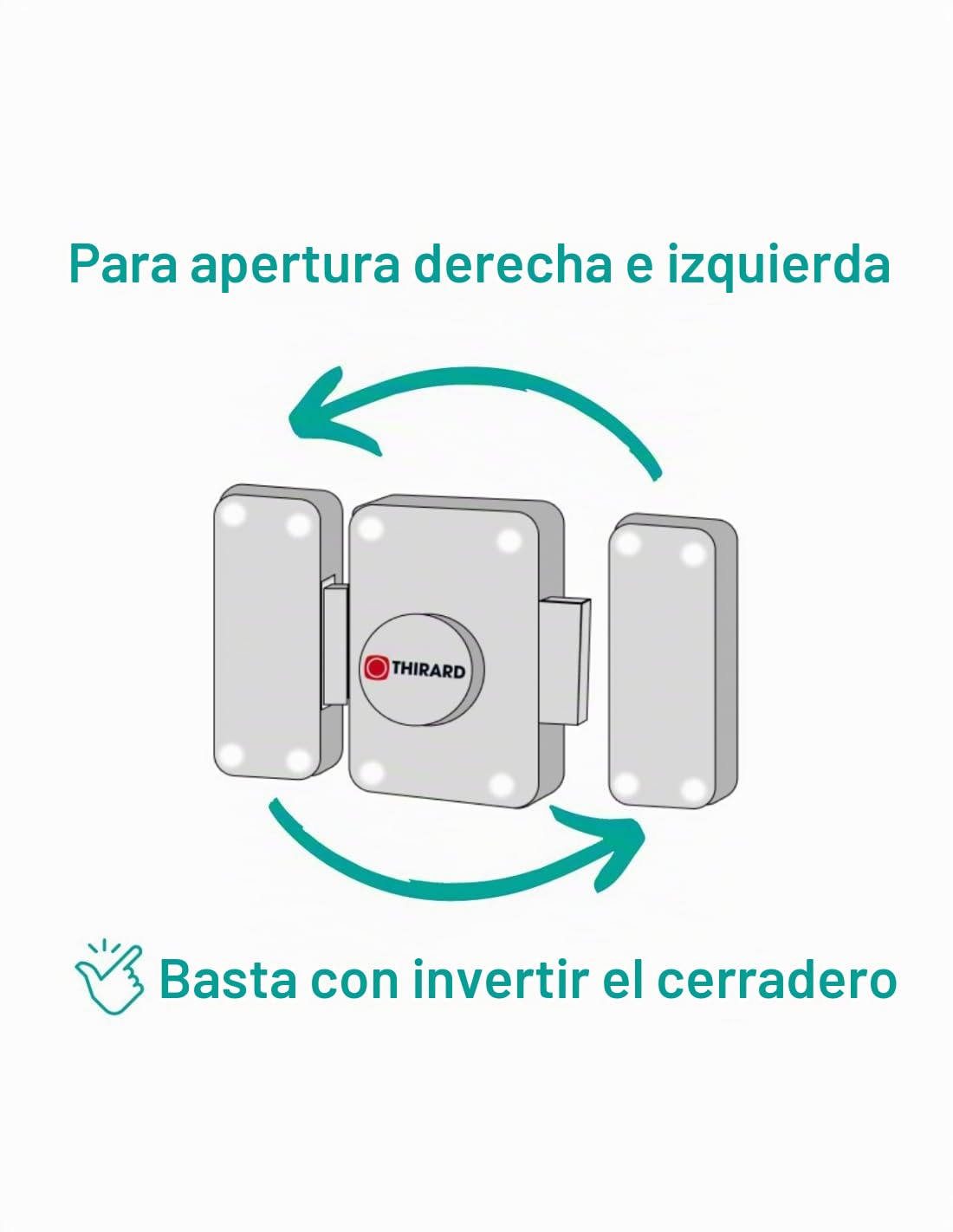 THIRARD - Cerradura Doble Entrada Etendard para Puerta de Entrada Acristalada - Cilindro Latón 40 mm - Ø 21 mm - Acero - 3 Llaves Planas Dentadas - Altura 88 mm - Ancho 61 mm - Epoxy Bronce