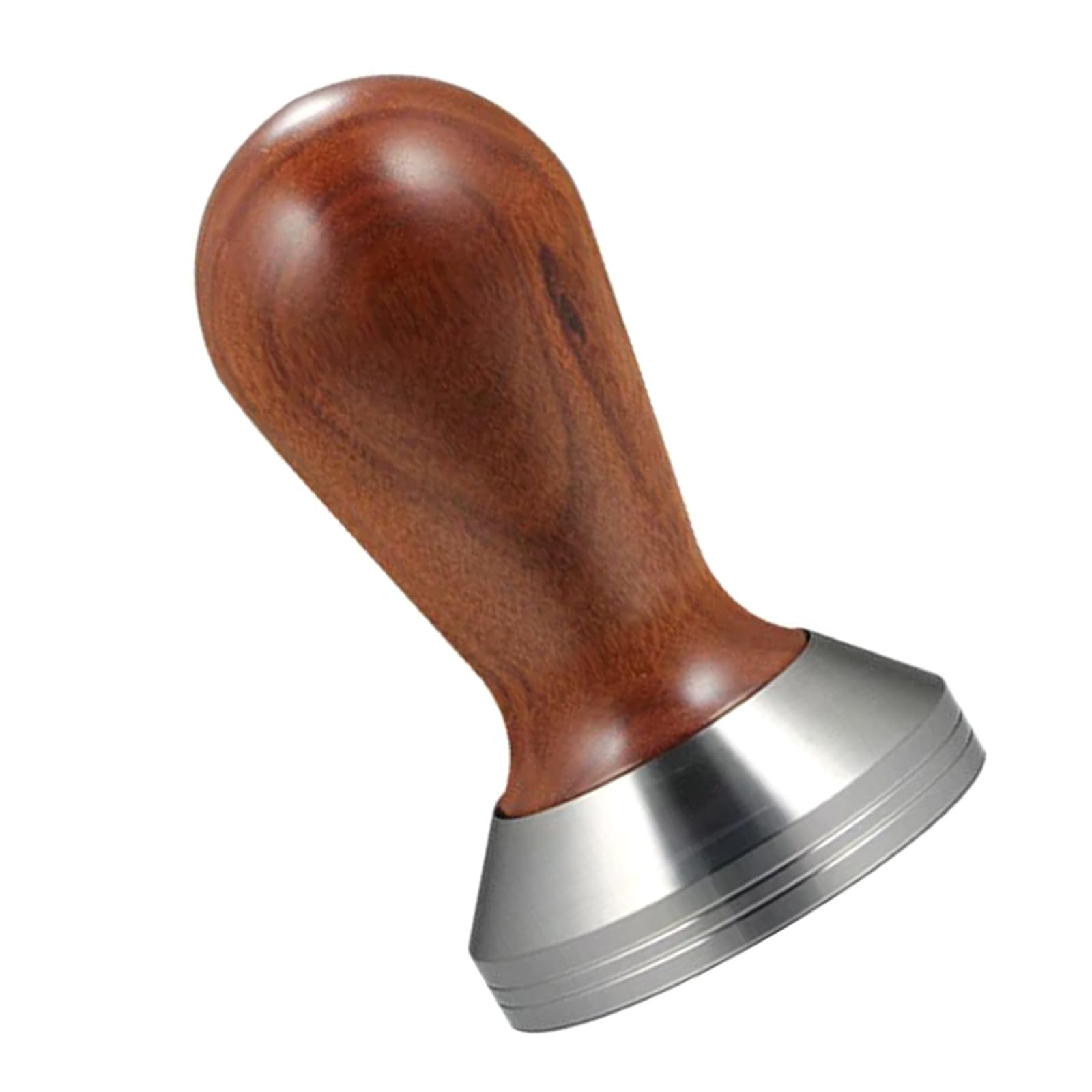 Msioytog Easy Cleaning Stainless Steel and Wood Coffee Grounds Tamper Espresso Press Tool for Uniform Distribution Baristas Tool Stainless Steel Coffee Tamper