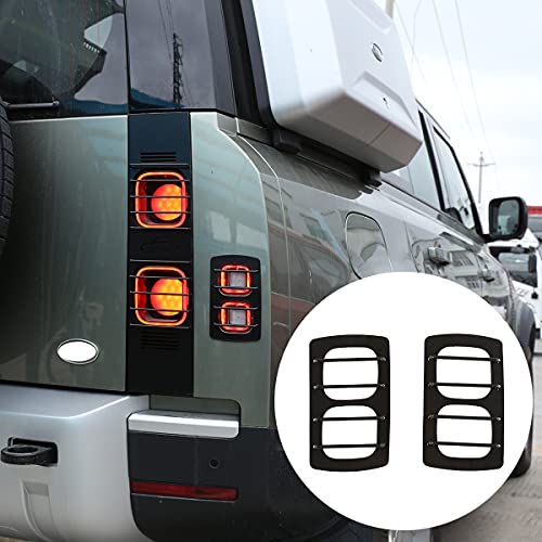 Mate negro aleación de aluminio coche trasero lámpara de cola protector marco para LR Defender 110 2020-2022 Auot Accesorios (estilo B)