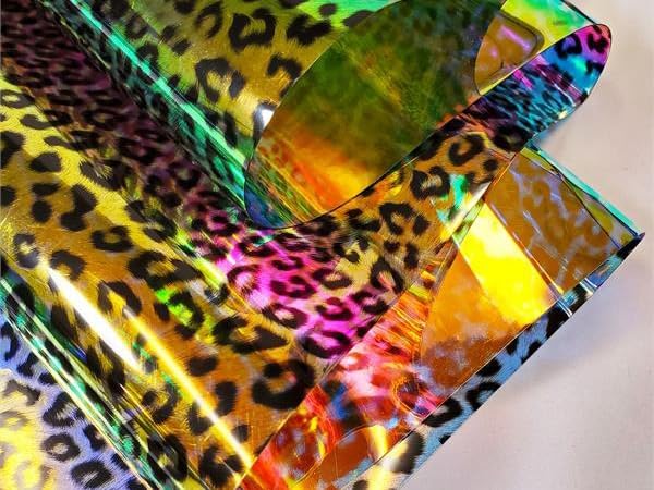 Miniatura 2 de The Yard - Tela de vinilo de plástico con estampado de leopardo transparente de calibre 30, 54 pulgadas de ancho, vendido por The Yard (dorado)