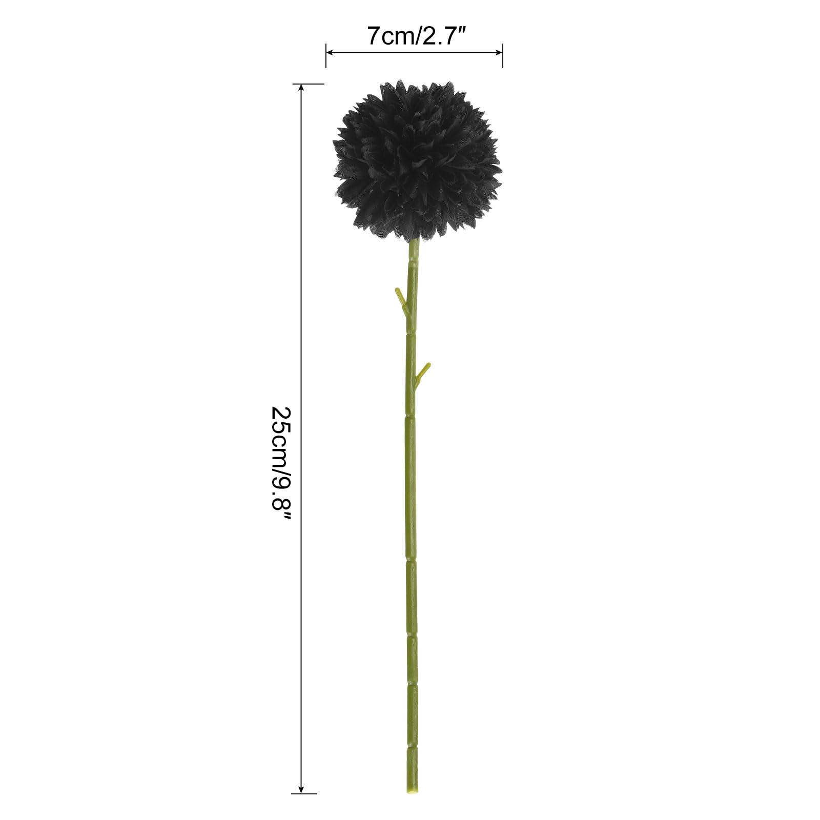 QUARKZMAN Artificiale Fiore Teste, Seta Crisantemo Sfera Ortensia Grigio Finto Fiori per Fai-Da-Te Artigianato Matrimonio e Festa Decorazione 10pz