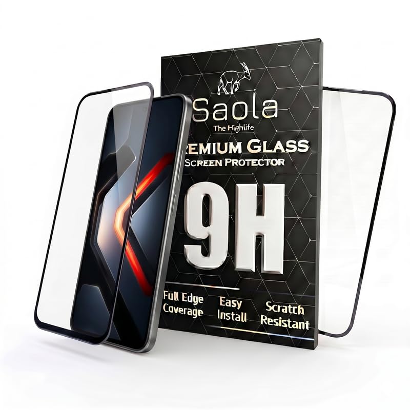 Image of Saola HD Clear Tempered Glass for Infinix GT 30 Pro | High Strength 9H Protection, Smooth Touch, Full Coverage Screen Guard, 2-Step Installation Kit | Quick & Easy Application (Pack of 2)