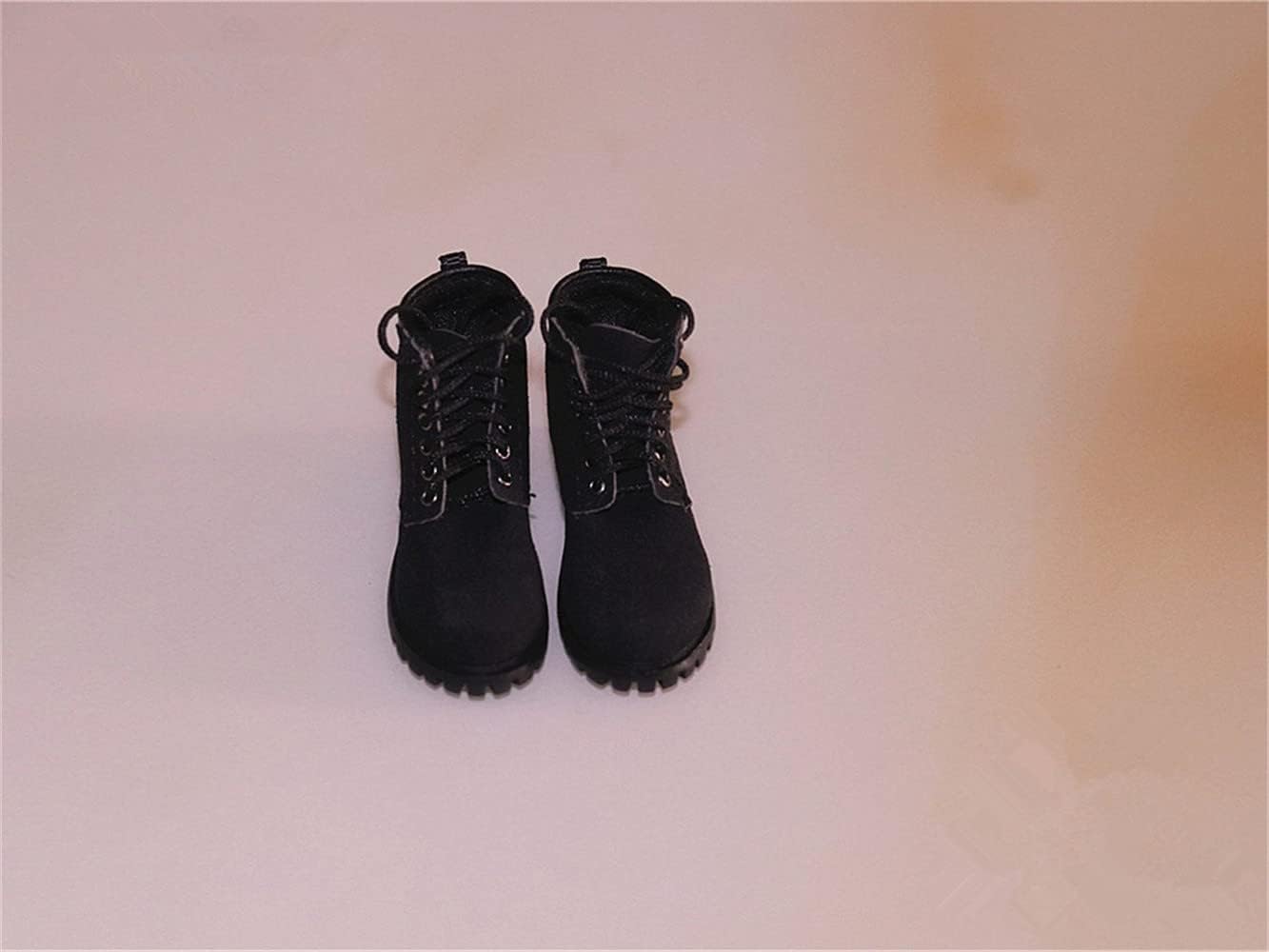 Fremego 1/6 Scale Male Shoes,Men's Hollow Climbing Boots Shoes Combat Boots Model for 12inch Male Action Figure Body (Black)