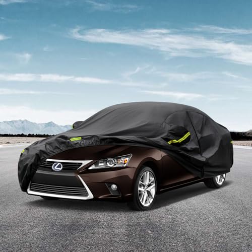 Image of Kaugung 7 Layers Car Cover Custom Fit Lexus CT-Series (2011-2025), Waterproof All Weather Resistant Outdoor Indoor Sun Rain Dust S Protection.(USA Warehouse,Within 3-7 Days) silverBlack