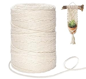 Homewit Makramee Baumwollgarn 3 mm x 300 m