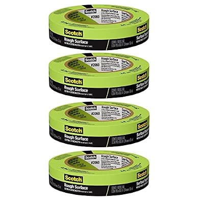 Scotch Painter's Tape 2060-1A 2060 Masking Tape, 1-Inch by 60-Yard, Green, 4 Pack