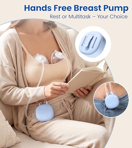 Image of NCVI 2 in 1 Wearable Breast Pump Hands-Free for Mom at Home or to Go | 4 Modes 9 Levels, Hospital-Grade Suction , BPA-Free, <45db, Portable Carry , Anti-flow, Pump While Driving or Outside