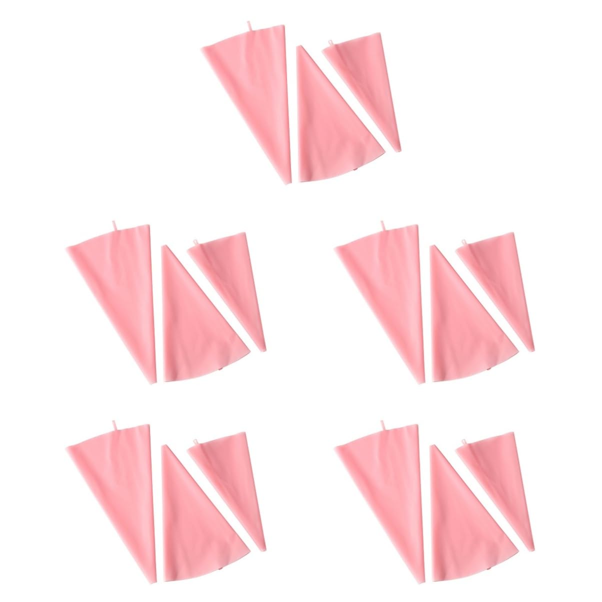Cabilock Bolsas De Pastelería De Silicona Reutilizables para Decorar Pasteles Y Galletas De Herramientas De Cocina Y para Repostería 3 Piezas X 5