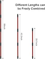 Vista 2 de Repuestos de mango de trapeador giratorio para trapeador Oceda de 4 secciones, mango de repuesto compatible con repuestos de trapeador giratorio