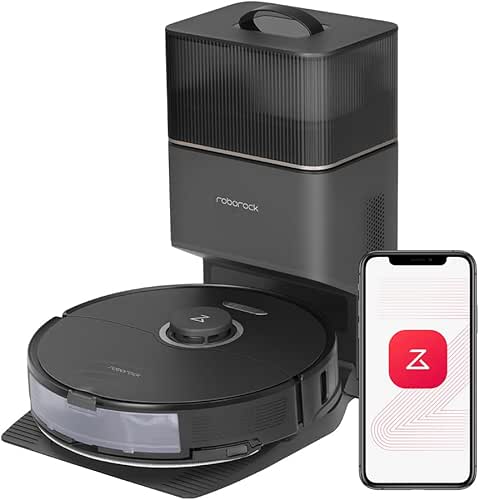 roborock S8+ Robot Vacuum, Sonic Mop with Self-Empty Dock, Stores