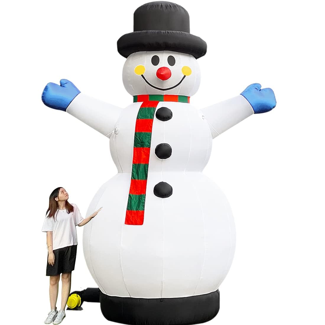 TKLoopGiant 40Ft Premium Inflatable Snowman with Blower for Christmas Yard Decoration Outdoor Yard Lawn Xmas Party Blow Up Decoration with No Light