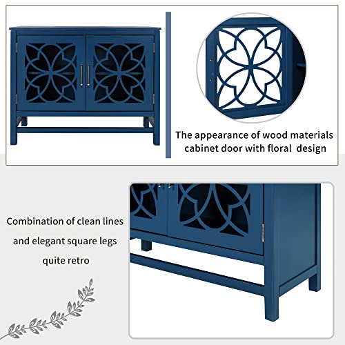 P Purlove Accent Storage Cabinet With Adjustable Shelf, French Style Wood Sideboard And Buffet Cabinet Table With Storage For/Kitchen/Dining Room/Living Room/Entryway #TOP4