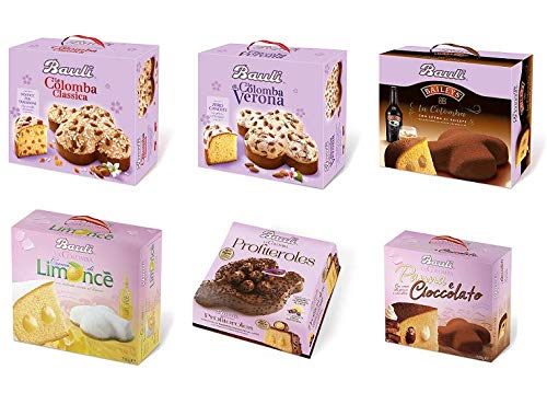 TESTPAKET Bauli La Colomba Profiteroles - Panna Cioccolato - Classica - Verona - Baileys - Limoncè Ostern kuchen ( 2 x 1Kg ) ( 4 x 750g ) Oster-taube der italienischen Tradition Cover