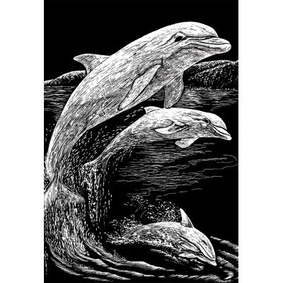 Dolphins Art Engraving [Set of 2]