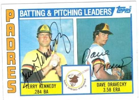 Terry Kennedy & Dave Dravecky autographed Baseball Card (San Diego Padres) 1984 Topps #366