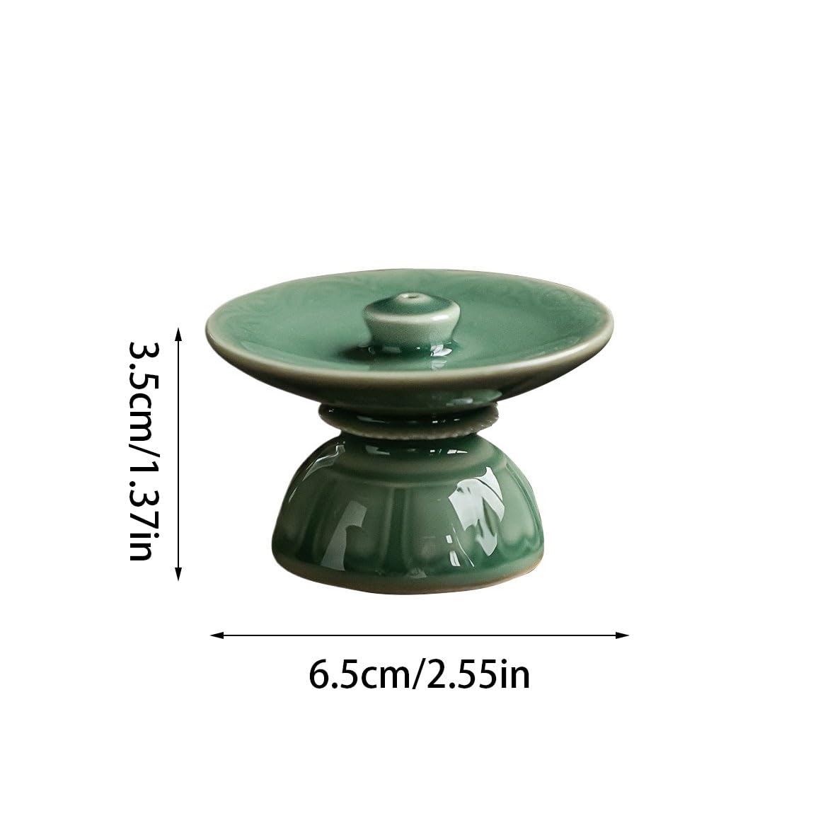 Quemador de Incienso Quemador de incienso Celadon Quemador de incienso simple de estilo chino Quemador de incienso de línea moderna Adecuado for salón budista Sala de estar Dormitorio Quemador de Inci