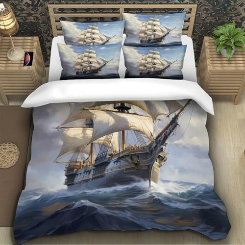 Housse de couette voilier 140x200 en microfibre premium douce