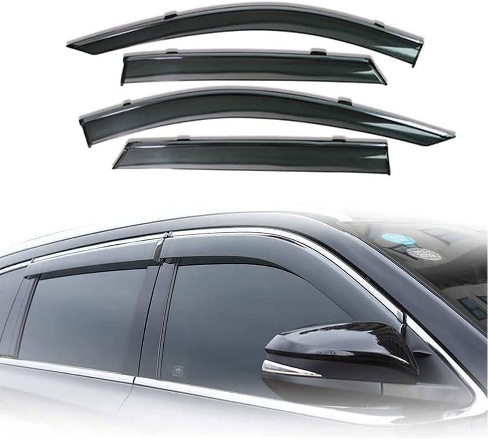 4pcs Car Wind Deflectors Side Door Window Visor for MG HS Ehs Phev 2018-2021, Car Deflector Windproof Rain Smoke Guards Vent Cover Shield Accessories