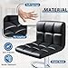 Homall Bar Stools Modern PU Leather Adjustable Swivel Barstools, Armless Hydraulic Kitchen Counter Bar Stool Extra Height Square Island Barstool with Back Set of 2 (Leather, Black)