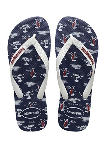 Chinelo Top Nautical, Havaianas, Masculino, Marinho/Branco/Branco, 41/42