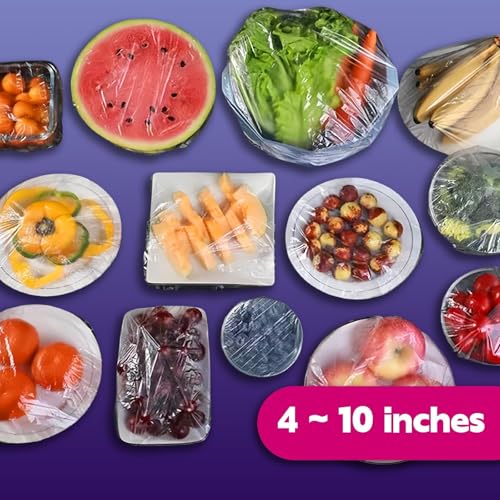 120pcs Plastic Bowl Covers, Upgraded Elastic Reusable Bowl Covers for Bread Proofing Kitchen Picnic Outdoors, Reusable Shower Caps Sourdough Bread Fermentation, BPA Free, Food Grade PE Safe Material - Thumbnail 2