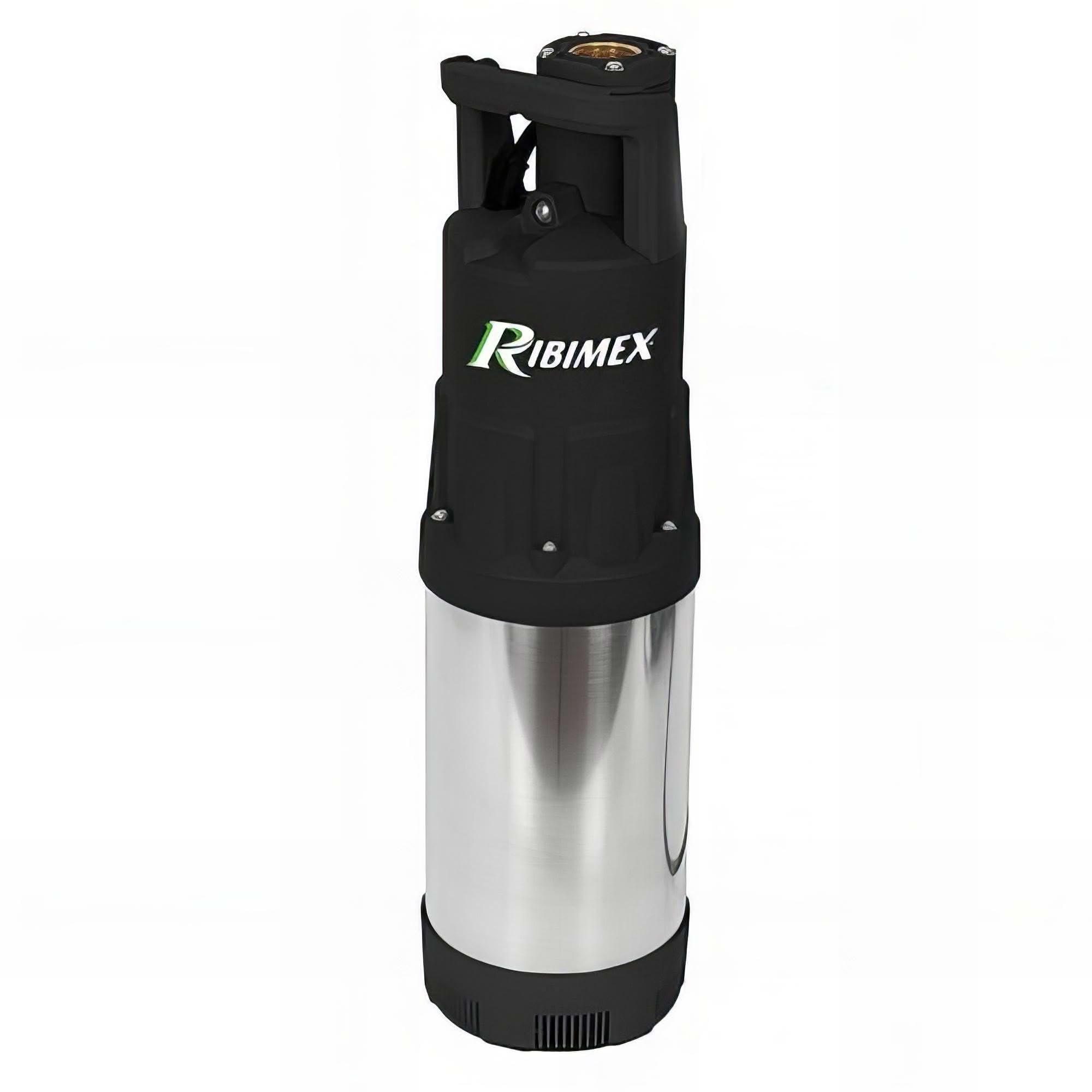 Ribimex Bomba sumergible para pozos 4 turbinas serie Pro, aguas claras, 1200 W, caudal 6000 l/h, inmersión máxima 12 m, prevalencia 45 m, de acero inoxidable, ideal para pozos, cisternas y tanques –
