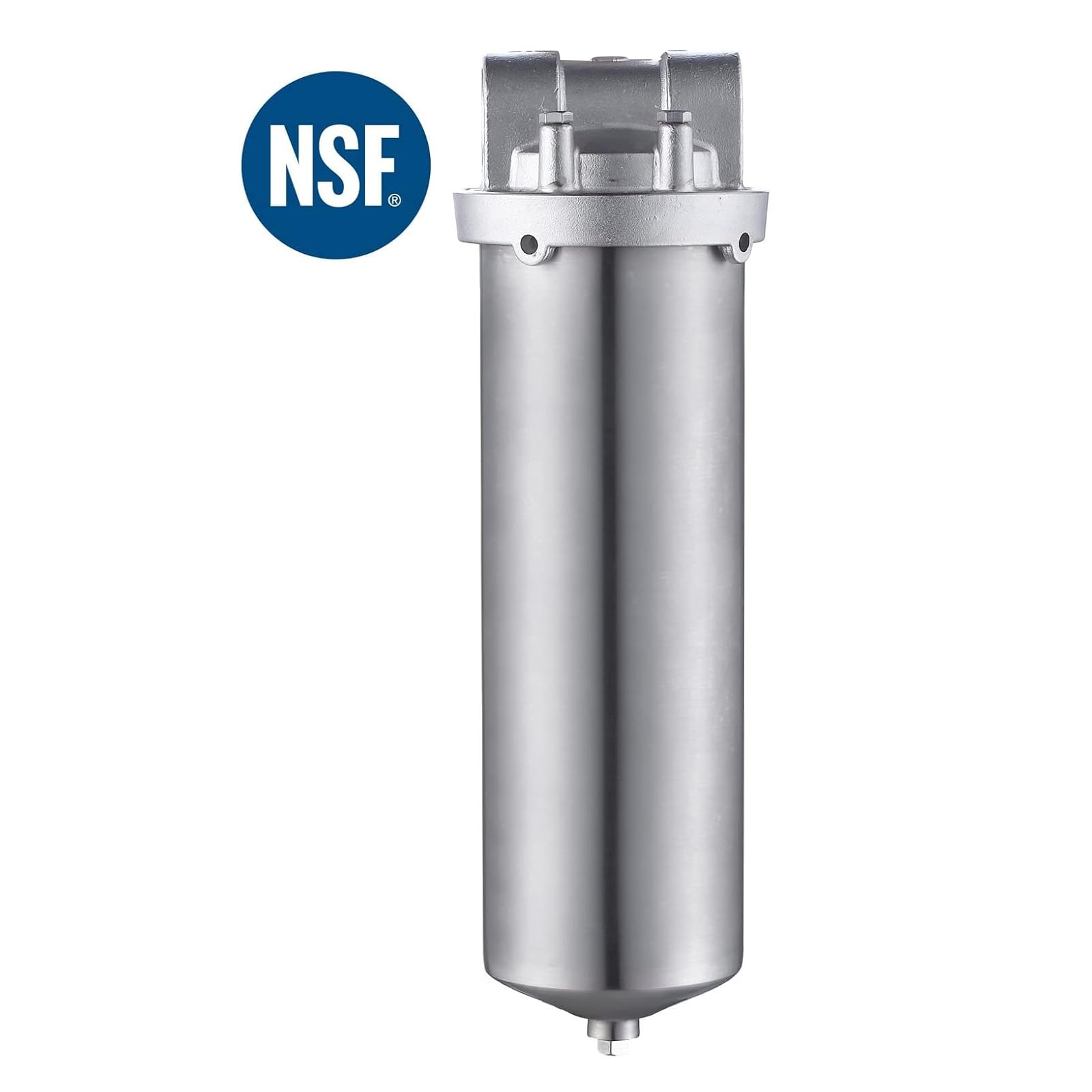 NSF - Carcasa de filtro de acero inoxidable para cartucho de filtro, carcasa de filtro de agua para purificación de agua de acero inoxidable 304 (carcasa C de 10 pulgadas, 3/4 NPT)