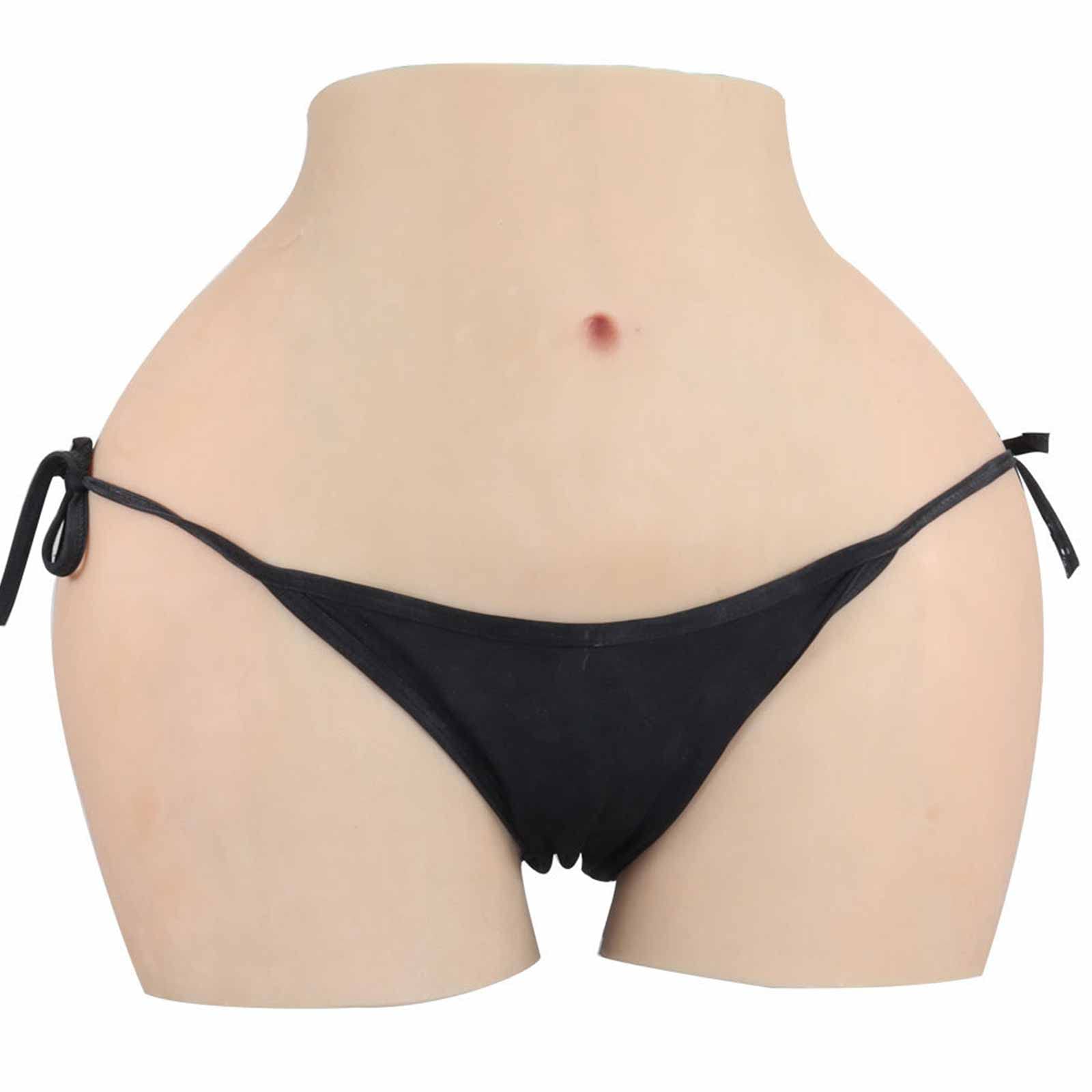 RTIARealistic Silicone Vagina Panties Huge Butt Boxer Briefs Butt Enhance Sissy Padded Shorts for Crossdresser Transgender
