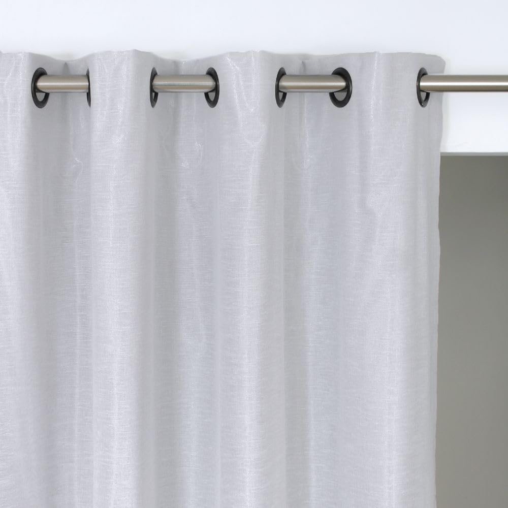 Moondream ThermActiv® Voilage Thermique Hiver+Été 2en1 | Isolant Anti-Chaleur et Anti-Froid | Technologie Brevetée | Fabrication UE | Oeillets | Gris MC17 | 140L x 240H cm