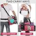 Timoxi Large Cleaning Caddy Bag Built-in Sturdy Support Board, Cleaning Organizer with Detachable Divider, Cleaning Supply Tote with Adjustable Shoulder Strap&Waist Belt for Cleaners & Housekeeper