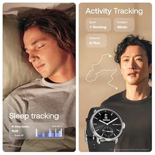 Withings ScanWatch 2, Heart Health Hybrid Smartwatch for Men & Women - ECG, SPO2, Temperature Monitoring, Sleep, Respiratory Health, Cycle Monitoring, 35 day Battery Life, iOS & Android, 38mm Black