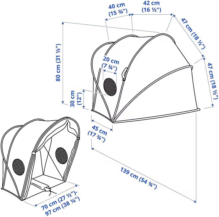 Children’s Bed Tent Canopy – Mint Green and Blue Pop-Up Play Tent for Twin Beds, Kids Indoor Sleeping Dome for Boys and Girls