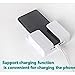 VOQO 4 Pcs Wall Mount Phone Holder Self Adhesive Phone Stand with Data Cable Receiving Hole, Charger Remote Control Storage Box for Bedroom, Kitchen, Bathroom, Office